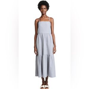🩵 ace & jig XS sleeveless maxi blue summer dress with pockets :)